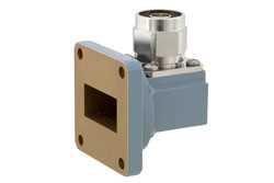 WR-102 UG-1493/U Square Cover Flange to N Male Waveguide to Coax Adapter Operating from 7 GHz to 11 GHz（图2）