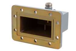 WR-284 CPR-284G Grooved Flange to N Female Waveguide to Coax Adapter Operating from 2.6 GHz to 3.95 GHz（图2）
