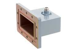 WR-340 CPR-340G Grooved Flange to N Female Waveguide to Coax Adapter Operating from 2.2 GHz to 3.3 GHz（图2）