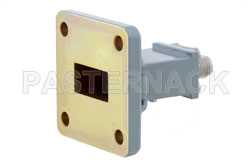 WR-62 UG-1665/U Square Cover Flange to End Launch SMA Female Waveguide to Coax Adapter Operating from 12.4 GHz to 18 GHz（图2）