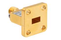 WR-28 UBR320 Flange to End Launch 2.92mm Female Waveguide to Coax Adapter Operating from 26.5 GHz to 40 GHz in Brass（图2）