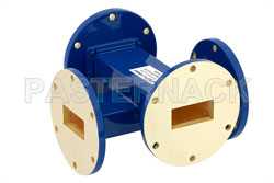 WR-137 Waveguide 30 dB Crossguide Coupler, UG-344/U Round Cover Flange, 5.85 GHz to 8.2 GHz, Bronze（图2）