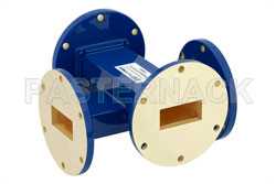 WR-137 Waveguide 40 dB Crossguide Coupler, UG-344/U Round Cover Flange, 5.85 GHz to 8.2 GHz, Bronze（图2）