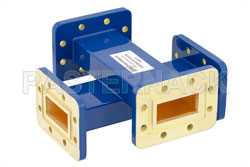 WR-137 Waveguide 50 dB Crossguide Coupler, CPR-137G Flange, 5.85 GHz to 8.2 GHz, Bronze（图2）