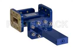 WR-90 Waveguide 50 dB Crossguide Coupler, 3 Port CPR-90G Flange, 8.2 GHz to 12.4 GHz, Bronze（图2）
