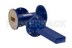 WR-137 Waveguide 20 dB Crossguide Coupler, 3 Port UG-344/U Round Cover Flange, 5.85 GHz to 8.2 GHz, Bronze（图2）