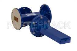 WR-137 Waveguide 40 dB Crossguide Coupler, 3 Port UG-344/U Round Cover Flange, 5.85 GHz to 8.2 GHz, Bronze（图2）
