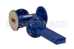 WR-137 Waveguide 50 dB Crossguide Coupler, 3 Port UG-344/U Round Cover Flange, 5.85 GHz to 8.2 GHz, Bronze（图2）