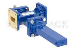 WR-75 Waveguide 40 dB Crossguide Coupler, Square Cover Flange, SMA Female Coupled Port, 10 GHz to 15 GHz, Bronze（图2）