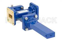 WR-75 Waveguide 50 dB Crossguide Coupler, Square Cover Flange, SMA Female Coupled Port, 10 GHz to 15 GHz, Bronze（图2）