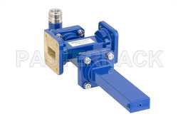 WR-75 Waveguide 50 dB Crossguide Coupler, Square Cover Flange, N Female Coupled Port, 10 GHz to 15 GHz, Bronze（图2）