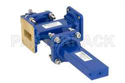 WR-90 Waveguide 50 dB Crossguide Coupler, UG-39/U Square Cover Flange, SMA Female Coupled Port, 8.2 GHz to 12.4 GHz, Bronze（图2）