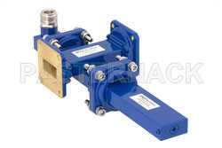 WR-90 Waveguide 40 dB Crossguide Coupler, UG-39/U Square Cover Flange, N Female Coupled Port, 8.2 GHz to 12.4 GHz, Bronze（图2）