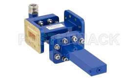 WR-90 Waveguide 40 dB Crossguide Coupler, CPR-90G Flange, N Female Coupled Port, 8.2 GHz to 12.4 GHz, Bronze（图2）