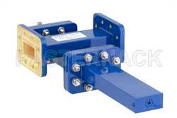 WR-112 Waveguide 20 dB Crossguide Coupler, CPR-112G Flange, SMA Female Coupled Port, 7.05 GHz to 10 GHz, Bronze（图2）