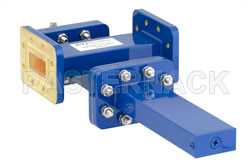 WR-112 Waveguide 50 dB Crossguide Coupler, CPR-112G Flange, SMA Female Coupled Port, 7.05 GHz to 10 GHz, Bronze（图2）