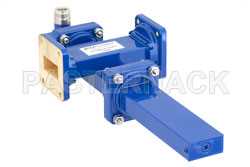 WR-112 Waveguide 40 dB Crossguide Coupler, UG-51/U Square Cover Flange, N Female Coupled Port, 7.05 GHz to 10 GHz, Bronze（图2）