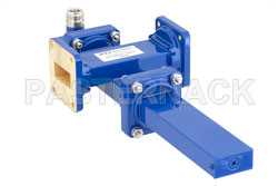 WR-112 Waveguide 50 dB Crossguide Coupler, UG-51/U Square Cover Flange, N Female Coupled Port, 7.05 GHz to 10 GHz, Bronze（图2）