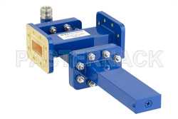 WR-112 Waveguide 50 dB Crossguide Coupler, CPR-112G Flange, N Female Coupled Port, 7.05 GHz to 10 GHz, Bronze（图2）