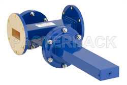 WR-137 Waveguide 30 dB Crossguide Coupler, UG-344/U Round Cover Flange, SMA Female Coupled Port, 5.85 GHz to 8.2 GHz, Bronze（图2）