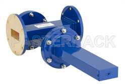WR-137 Waveguide 40 dB Crossguide Coupler, UG-344/U Round Cover Flange, SMA Female Coupled Port, 5.85 GHz to 8.2 GHz, Bronze（图2）