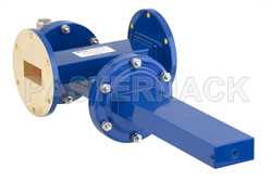 WR-137 Waveguide 30 dB Crossguide Coupler, UG-344/U Round Cover Flange, N Female Coupled Port, 5.85 GHz to 8.2 GHz, Bronze（图2）