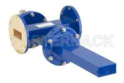 WR-137 Waveguide 40 dB Crossguide Coupler, UG-344/U Round Cover Flange, N Female Coupled Port, 5.85 GHz to 8.2 GHz, Bronze（图2）