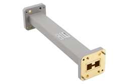 WRD-650 Straight Waveguide Section 6 Inch Length, UG Square Cover Flange from 6.5 GHz to 18 GHz in Brass（图2）