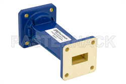 WR-75 to WR-62 Waveguide Transition 3 Inch Length, Square Cover Flange to UG-1665/U Square Cover Flange（图2）